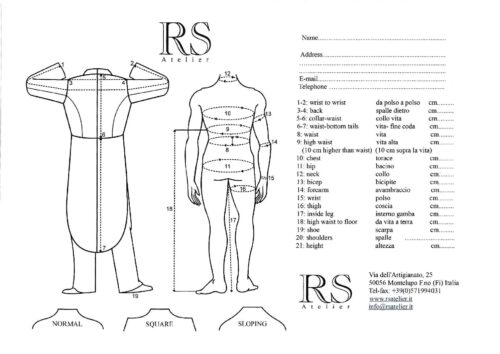 RS Atelier measurement form - Frak Velvet